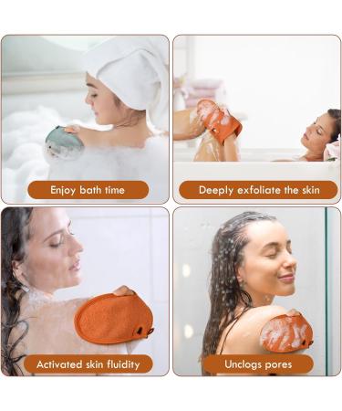 URAQT Exfoliating Gloves 2 Pcs Deep Pore Cleansing Exfoliating Glove Dual-Sided Deep Clean Exfoliation Scrubbing Mitt Body Scrub Glove Bath SPA Exfoliating Mitts for Women and Men Dead Skin Remove 2 Pcs-Upgraded Bamboo Fiber - Buy Online on GoSupps.com