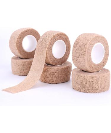 Self-Adhesive Cohesive Wrap Bandage - Flexible Stretch Tape for Athletic Support & First Aid - 6 Packs 1" x 5 Yards - Ideal for Wrist & Ankle Sprains - Buy Online on GoSupps.com