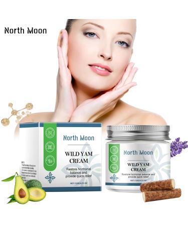 Buy North Moon Wild Yam Cream - Organic Hydrating & Soothing Face Cream for Balanced Skin | Ideal for Men and Women - Buy Online on GoSupps.com