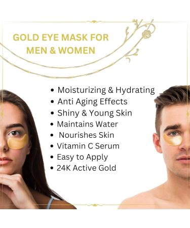 30 Pairs 24K Gold Under Eye Patches | Collagen Gel Masks for Dark Circles & Puffiness Treatment - Buy Online on GoSupps.com