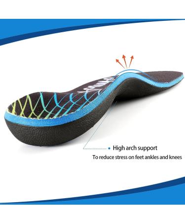 Orthotics for Plantar Fasciitis Insoles with Arch Support for Men and Women | Athletic Cushion Shoe Inserts for Pain Relief (Men 7-7.5 | Women 9-9.5, Black) - Buy Online on GoSupps.com
