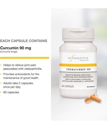 Integrative Therapeutics - Theracurmin HP - Turmeric Curcumin Supplement - 27x More Bioavailable - High Absorption Turmeric* - Helps to Relieve Joint Pain Associated with Arthritis - Vegan - 60 Capsules - Buy Online on GoSupps.com