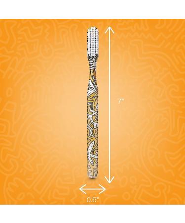 Smyl Soft Toothbrush with Nylon Bristles for Adults - Urban Pop Art Graffiti Taxi Design - Oral Care and Plaque Removal - 1 Count - Buy Online on GoSupps.com