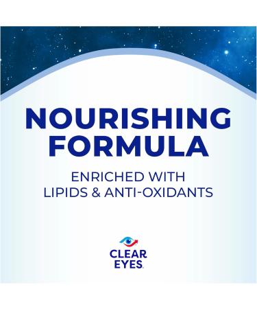 Clear Eyes Nighttime Restoring Eye Drops - 0.5 Fl Oz for Dry Eye Relief - International Shipping Available - Buy Online on GoSupps.com