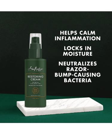 Shea Moisture Men Beard Shaving Kit - Smoothing Shave Butter & After Shave Care Restoring Cream Bundle for Preventing Razor Bumps & Irritation - With Shea Butter and Tea Tree Oil - Buy Online on GoSupps.com