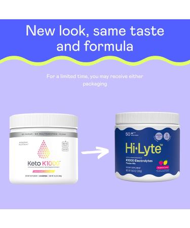 Hi-Lyte Hydration Bundle - Keto K1000 Unflavored Electrolyte Packets (30 Servings) and Keto K1000 Raspberry Lemon Electrolyte Powder (50 Servings) - Buy Online on GoSupps.com