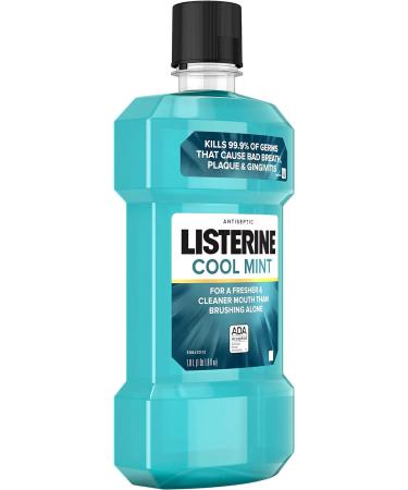 Listerine Antiseptic Mouthwash Cool Mint 33.8 oz - Pack of 2 | Freshens Breath, Kills Germs - Buy Online on GoSupps.com