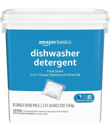 Amazon Basics Dishwasher Detergent Pacs 85 Count - Fresh Scent (Previously Solimo) - Buy Online on GoSupps.com