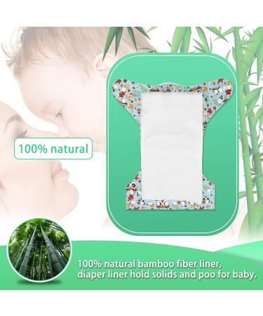ALVABABY Bamboo Cloth Diaper Liners - Fragrance and Chlorine Free, Biodegradable Inserts - 400 Sheets, Pack of 4 - Buy Online on GoSupps.com