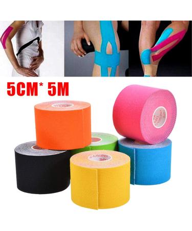 Jabtraxx 6 Roll Kinesiology Tape (5m x 5cm) - Ultimate Muscle Support Band with E-Book & Application Examples - Elastic Strapping Band 6er Mix Set for Optimal Performance - Buy Online on GoSupps.com