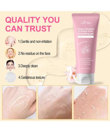 Zaidoc Japanese Cherry Blossom Body Scrub with Hyaluronic Acid and Panthenol Exfoliates and Hydrates for Smooth Glowing Skin 4 oz - Buy Online on GoSupps.com