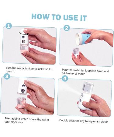 Didiseaon 4pcs Small Pill Hydrating Instrument Face Steamer Eyelash Extensions Beauty Sprayer Usb - Buy Online on GoSupps.com
