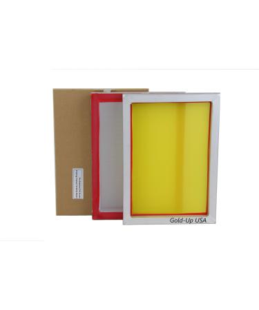 Aluminum Screen Printing Screens, Size 9 x 14 Inch Pre-stretched Silk Screen Frame (305 Yellow Mesh)