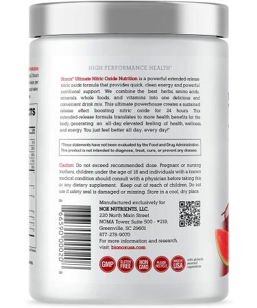 Bionox M3 Ultimate Nitric Oxide Powder - L Arginine & L Citrulline Supplement for Cardio Health - Beetroot Berry Flavor - 60 Scoops - Buy Online on GoSupps.com