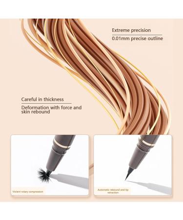 Waterproof Liquid Eyeliner Smooth Liquid Eyeliner - Waterproof Eye Liner Liquid Eyebrow Pencil Smudge Proof Smooth Ultra Fine Eyeliner for Long-Lasting Eye Makeup 01# Black - Buy Online on GoSupps.com