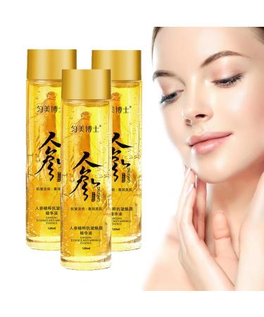 JASUBAI 3 Pack Anti Ageing Serum Ginseng Peptides Serum Anti Wrinkle Ginseng Serum Skin Rejuvenation Anti Ageing Skin Firming Products with Ginseng Ginseng Essence Water