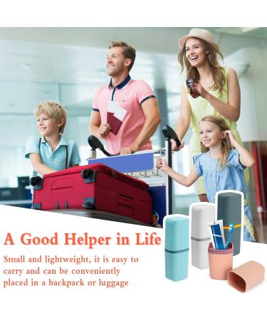 Naebro Travel Toothbrushes Etui - 4 Portable Toothbrush Holders for Travel Camping & Home - Ideal for Business Trips (4 Colors) - Buy Online on GoSupps.com