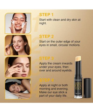 OMYIJVS Caffeine Eye Stick Anti-Aging Eye Cooling Stick Under Eye Cream for Dark Circles Wrinkles Puffiness Bags Reduces Fine Lines - Buy Online on GoSupps.com