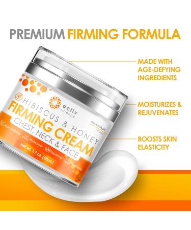 Hibiscus & Honey Firming Neck Cream | Skin Tightening Lotion with Collagen & Hyaluronic Acid | Reduces Neck Lines | 1.7oz - Buy Online on GoSupps.com