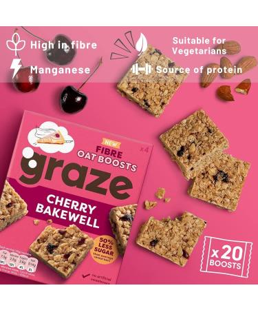 Graze Protein Oat Bars Healthy Snacks Whole Grain Oats Natural Flavours High Fibre Less Sugar (20 Snacks 5 Packs of 4 x 30g) - Buy Online on GoSupps.com