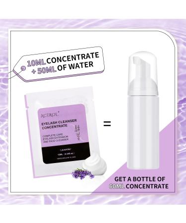 Eyelash Cleanser Concentrate Lavender 10ml Professional Lash Extensions Shampoo Natural Foaming Cleanser DIY Paraben & Sulfate Free Non-lrritating Wash for Extensions Lashes with Salon Home Care-Makes 60ml Bottles Eyelash Shampoo Lavender 10ml*10KIT - Buy Online on GoSupps.com