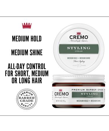 Cremo Premium Barber Grade Hair Styling Cream - 4 oz (113 g) | Strong Hold & Smooth Finish - Buy Online on GoSupps.com