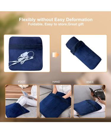 Double Sided Electric Foot Warmer | Non-Slip | 1-8H Timer | Fast Heating Pad | Overheat Protection | Machine Washable | Under Desk/Bed/Office/Home | Navy | 10 ft Core | 20x20 Inch - Buy Online on GoSupps.com