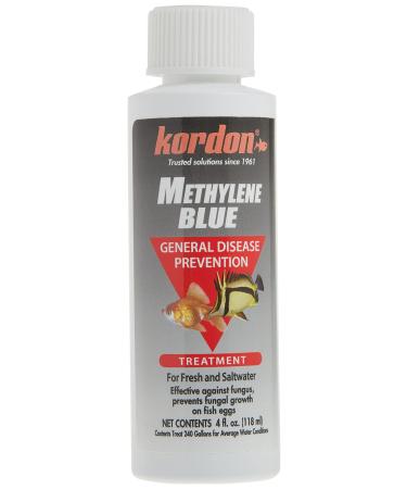 Kordon #37344 Methylene Blue-General Disease Prevention Treatment for Aquarium, 4-Ounce - Buy Online on GoSupps.com