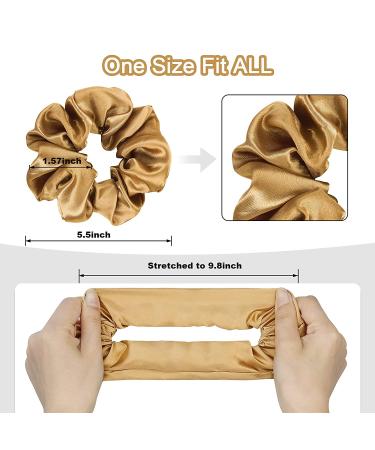 6 Pack Satin Hair Scrunchies - Soft Hair Ties for Frizz Prevention - Multicolor Hair Accessories Gift for Women and Girls - Buy Online on GoSupps.com