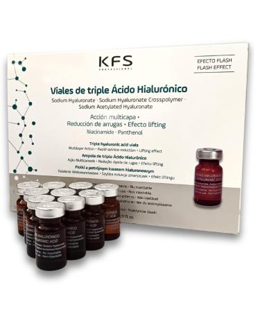 KFS Professional Hyaluronic acid bottles Filling and lifting effect Antiaging 10 x 5ml Flash Effect