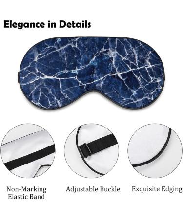 Blue Marble Texture Sleep Mask for Women - Adjustable Eye Shades with Elastic Strap - Perfect for Travel & Relaxation - Buy Online on GoSupps.com