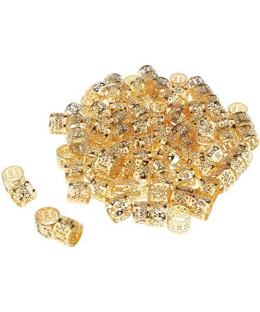B Blesiya Lots 100 Pieces Hair Clip Rings Decorations Braid Hair Loops Headband Accessories Braiding Metal Cuffs Gold 10x8 mm 1 count (Pack of 100) Gold - Buy Online on GoSupps.com