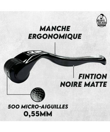 MANS BEARD Beard Roller Stimulate Beard Growth | Black Roller for Men s Beard Care - Buy Online on GoSupps.com