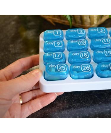 31 Day Monthly Pill Pod Organizer | Easy Medication Management & Travel Ready Med Boxes - Buy Online on GoSupps.com
