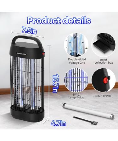 Buy Mjum 16W Double-Sided Electric Insect Trap - Non-Toxic Mosquito Lamp for Home & Garden - Replacement Bulb Included - Buy Online on GoSupps.com