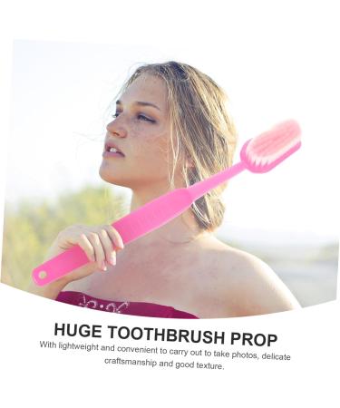 Alasum Decor Giant Toothbrush - Flocking Prank Party Supply Large Soft Prop for Cosplay & Photography (39.5x5.1x3.8CM) - International Shipping Available - Buy Online on GoSupps.com
