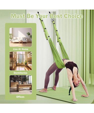 Green Yoga Hammock & Stretching Band - Enhance Flexibility for Yoga Ballet Pilates & Gymnastics | International Shipping Available - Buy Online on GoSupps.com