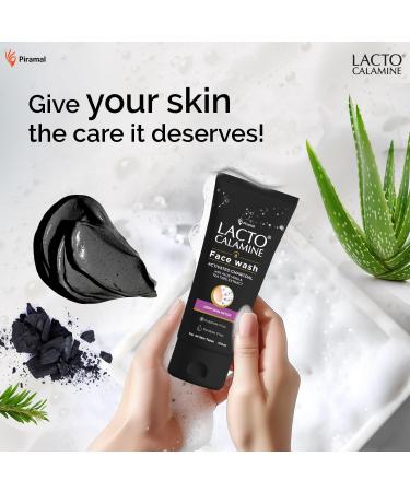 Lact'o Calamin'e Activated Charcoal Face Wash with Aloe Vera & Tea Tree Extract for Deep Skin Detox. Removes fights blackheads & whiteheads. No Parabens No Sulphates - 100 ml Pack of 1 - Buy Online on GoSupps.com
