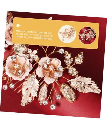 Beatifufu Flower Leaf Comb Bridal Hair Accessories Flower Bridal Hair Comb Wedding Hair Accessories Rhinestone Bridal Hair Comb Wedding Hair Comb Bride Alloy Rhinestone Crystal Headgear - Buy Online on GoSupps.com