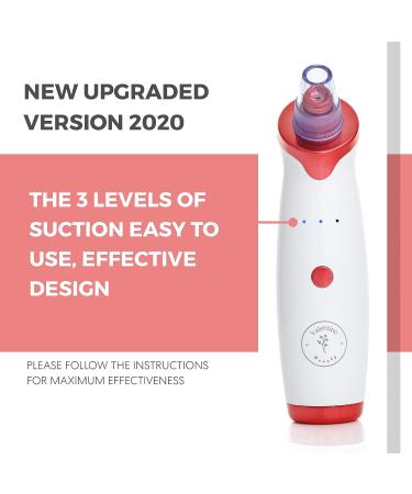 Valentine Beauty Blackhead Remover Pore Vacuum - Rechargeable Pore Extractor and Cleanser Tool with 5 Replaceable Suction Probes - Buy Online on GoSupps.com