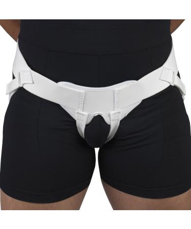 Champion Hernia Belt Single or Double Bilateral Herniation Pad Adjustable Elastic Medium