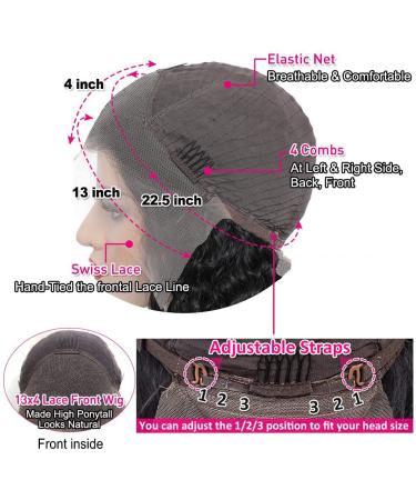 18 Inch HD Transparent Lace Front Body Wave Wig | Brazilian Virgin Human Hair | 150% Density | Natural Black Female Wig - Buy Online on GoSupps.com