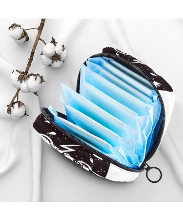 Menstruation Pad Bag with Zipper - Funny Cat Design | Women's Napkin & Tampon Bag | Perfect Gift for Girls & Birthdays - Buy Online on GoSupps.com
