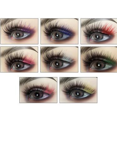 Fankexi 8 Pairs Colored False Eyelashes - Fluffy Faux Mink Volume Extensions | Colorful Russian Strip Lashes for Stunning Eyes - Buy Online on GoSupps.com