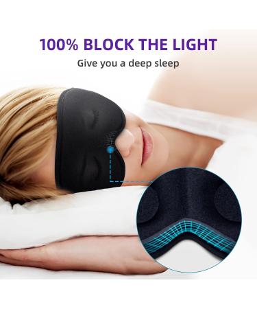 WOVTE Cooling Eye Mask Reusable Hot or Cold Therapy Gel Bead Eye Mask with Soft Plush Backing and Adjustable Strap for Puffy Eyes Dry Eyes Dark Circles Headache (Black) - Buy Online on GoSupps.com