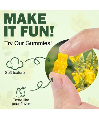 Mullein Gummies for Lungs 2000 MG(50:1 Extract) Mullein Leaf Extract for Lung Cleanse and Respiratory Support Natural Mullein Herbal Supplement Pear Flavor Gummies 60 Count 60 Count (Pack of 1) - Buy Online on GoSupps.com