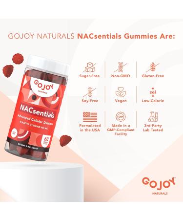 7-in-1 Vegan NAC 600mg Gummies - Sugar Free Antioxidant & Immune Support Supplement with Vitamin C ALA Resveratrol - Shop Internationally - Buy Online on GoSupps.com
