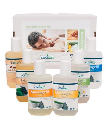 Sample set massage oil massage oil massage oils physiotherapy 6 bottles of 50 ml each