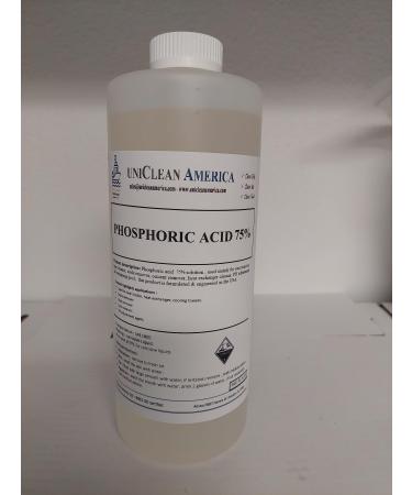 Phosphoric Acid 75% USA - Rust Remover - Lime Cleaner - Scale Remover - PH control (decrease) - Acid Cleaning - Pickling and passivations of steels. (size: 32 fl oz)