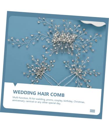 minkissy 4 Sets Bridal Headwear Diamond Headpiece Wedding Hair Decoration U- Shaped Hair Pin for Bride Pearl Hair Accessories Pearl Tiara Rhinestones Bridesmaid European and American Comb - Buy Online on GoSupps.com